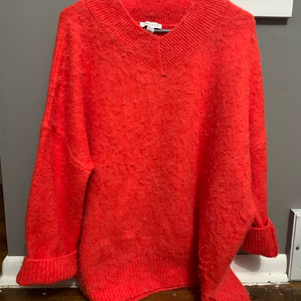 Top shop red fleece sweater